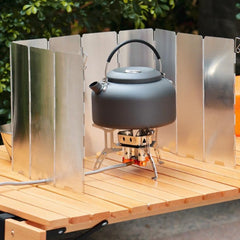 10pcs Camping Stove Windshield Aluminum Alloy Foldable Windproof Screen
