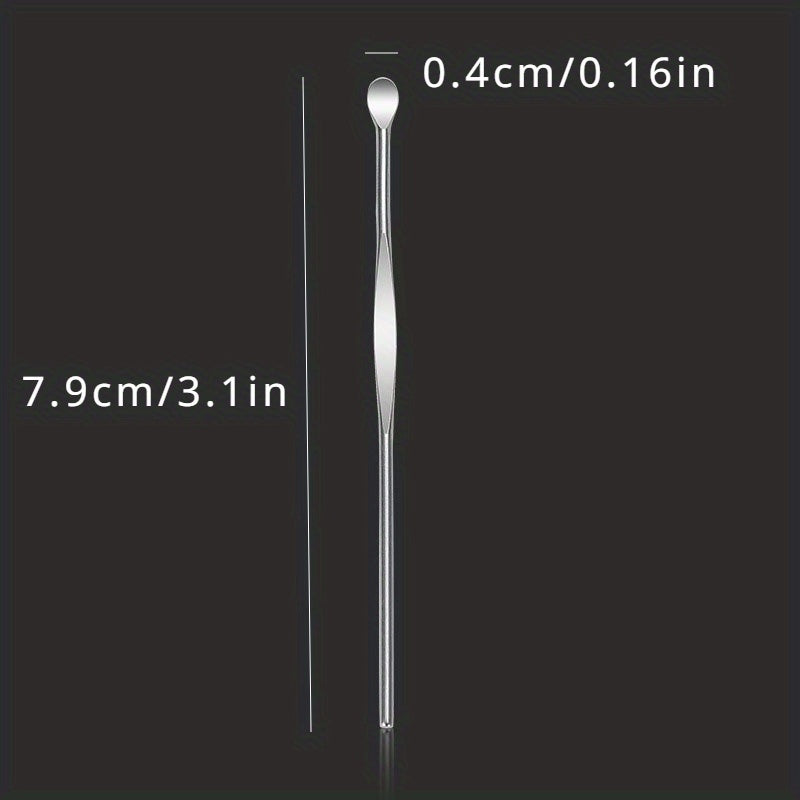2pcs Stainless Steel Ear Digging Spoon Nail Clipper Set