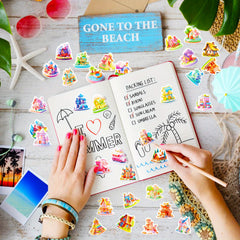 50pcs 3D Scene Waterproof Doodle Sticker Laptop Tablet Mobile Guitar Desktop Cup