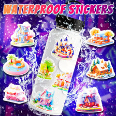 50pcs 3D Scene Waterproof Doodle Sticker Laptop Tablet Mobile Guitar Desktop Cup