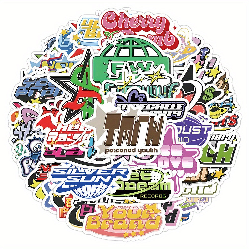 60pcs Y2K Waterproof Doodle Sticker For Laptop PC Tablet Mobile Phone Case