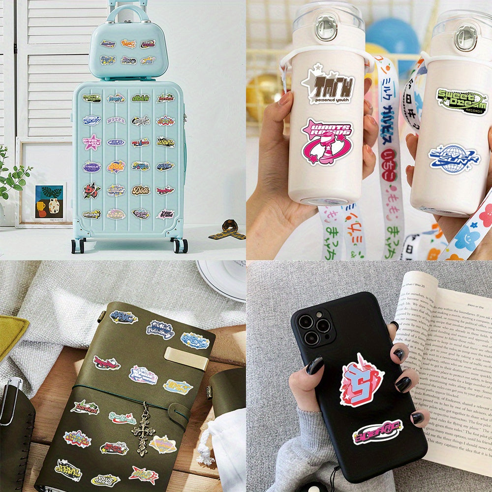 60pcs Y2K Waterproof Doodle Sticker For Laptop PC Tablet Mobile Phone Case