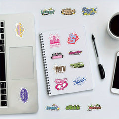 60pcs Y2K Waterproof Doodle Sticker For Laptop PC Tablet Mobile Phone Case