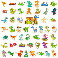 100pcs Dinosaur Waterproof Stickers for Laptop Phone Case Guitar