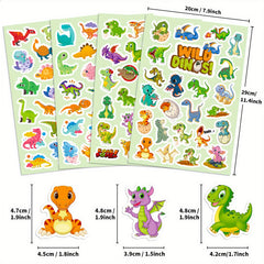 100pcs Dinosaur Waterproof Stickers for Laptop Phone Case Guitar