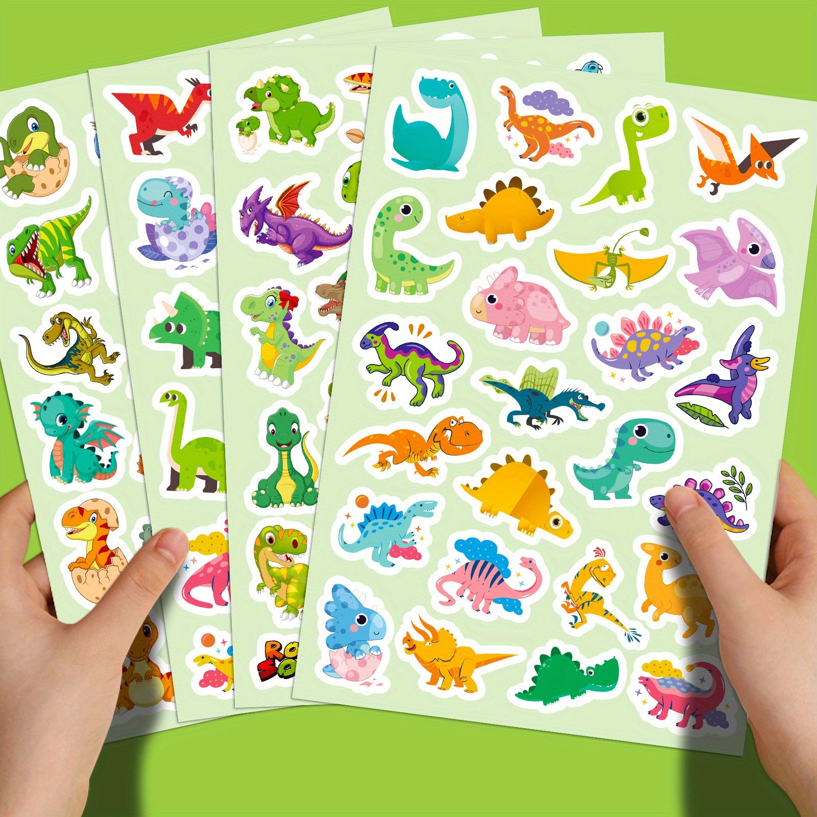100pcs Dinosaur Waterproof Stickers for Laptop Phone Case Guitar