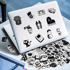 50pcs Waterproof Doodle Sticker for Laptop Tablet Phone Case Guitar Cup Desktop