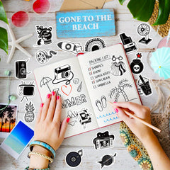 50pcs Waterproof Doodle Sticker for Laptop Tablet Phone Case Guitar Cup Desktop