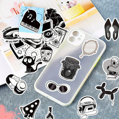 50pcs Waterproof Doodle Sticker for Laptop Tablet Phone Case Guitar Cup Desktop