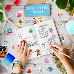 50pcs Happy Birth Waterproof Doodle Sticker Laptop PC Tablet Phone Case