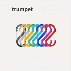 8 Aluminum S Hooks for Climbing & Backpacking Keychain Connection Buckle
