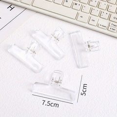 4PCS Transparent Long Tail Clip Acrylic Storage Clip