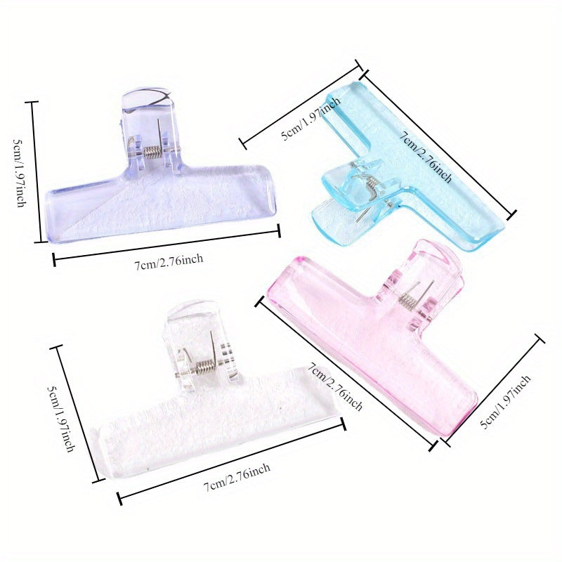 4PCS Transparent Long Tail Clip Acrylic Storage Clip