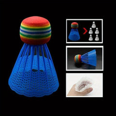 6pcs Colorful Badminton Shuttlecocks Durable Training Ball