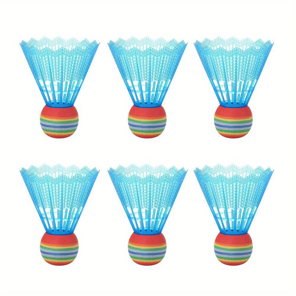 6pcs Colorful Badminton Shuttlecocks Durable Training Ball
