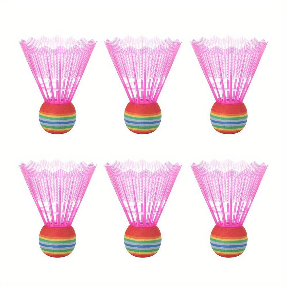 6pcs Colorful Badminton Shuttlecocks Durable Training Ball