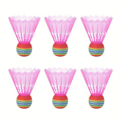 6pcs Colorful Badminton Shuttlecocks Durable Training Ball