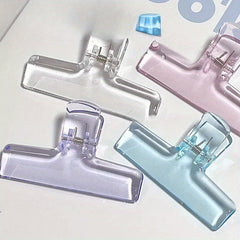 4PCS Transparent Long Tail Clip Acrylic Storage Clip