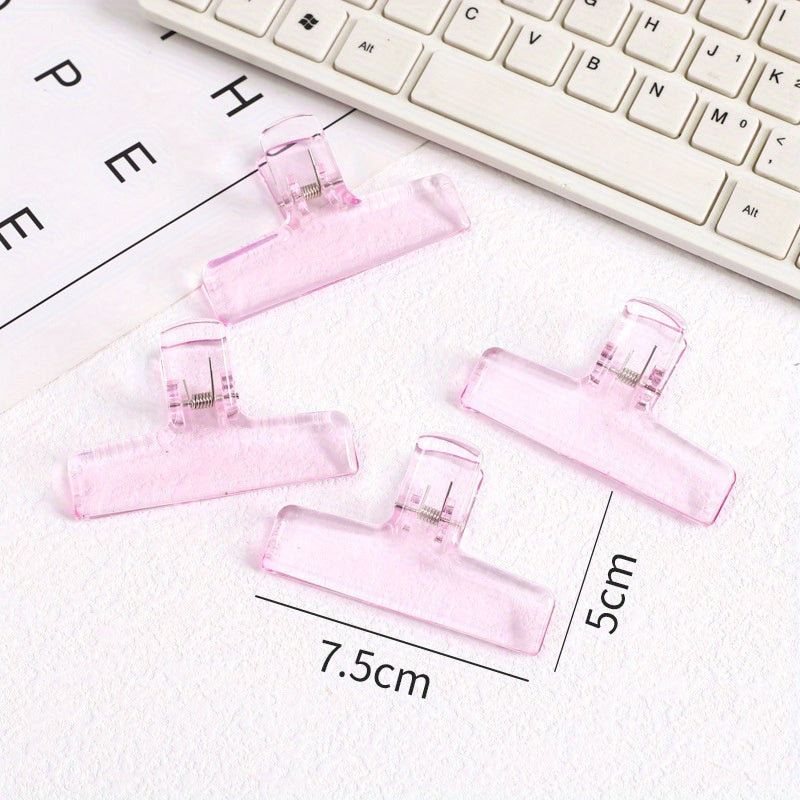 4PCS Transparent Long Tail Clip Acrylic Storage Clip