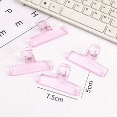 4PCS Transparent Long Tail Clip Acrylic Storage Clip