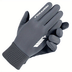 Windproof Waterproof Full Fingered Cycling Gloves Touch Screen Winter Sports Men