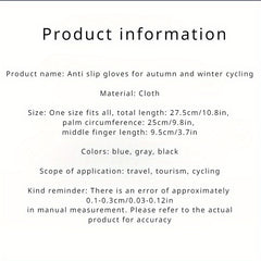 Windproof Waterproof Full Fingered Cycling Gloves Touch Screen Winter Sports Men