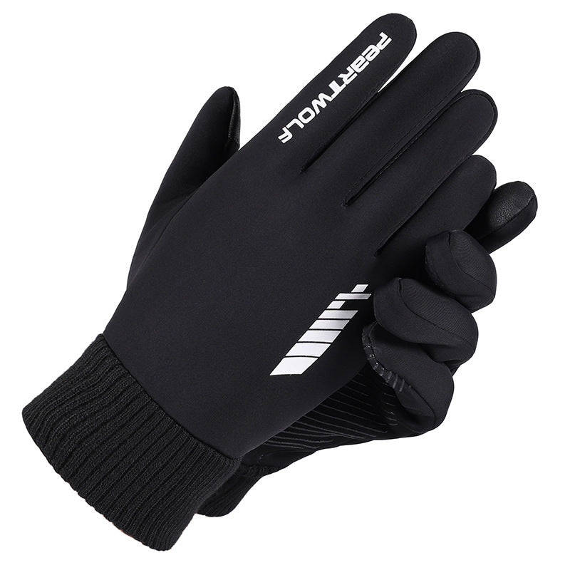 Windproof Waterproof Full Fingered Cycling Gloves Touch Screen Winter Sports Men