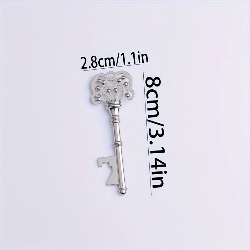 2pcs DIY Key Shape Bottle Opener Pendant Retro Accessories