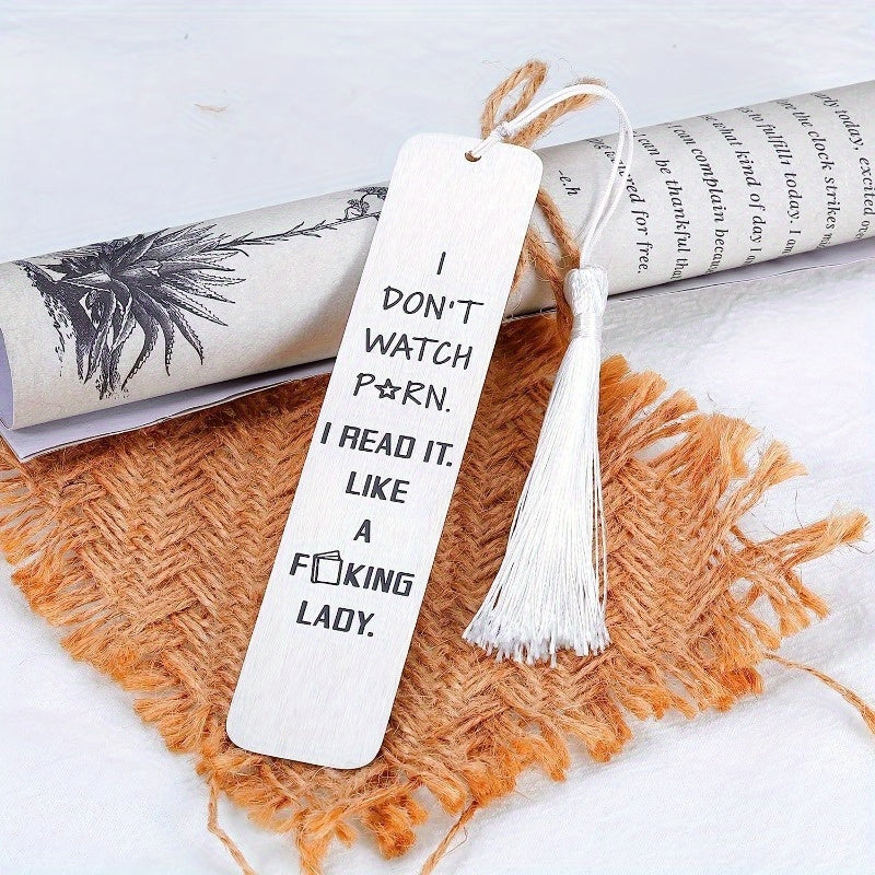 Funny Bookmark with Tassel for Book Lover Gift