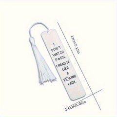 Funny Bookmark with Tassel for Book Lover Gift