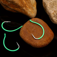 10pcs Luminous Fishing Hook Soft Worm Hook Barbed Hook For Boat Fishing