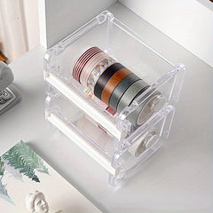 Tape Cutter Holder Transparent Tape Dispenser School Supplies