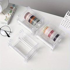 Tape Cutter Holder Transparent Tape Dispenser School Supplies