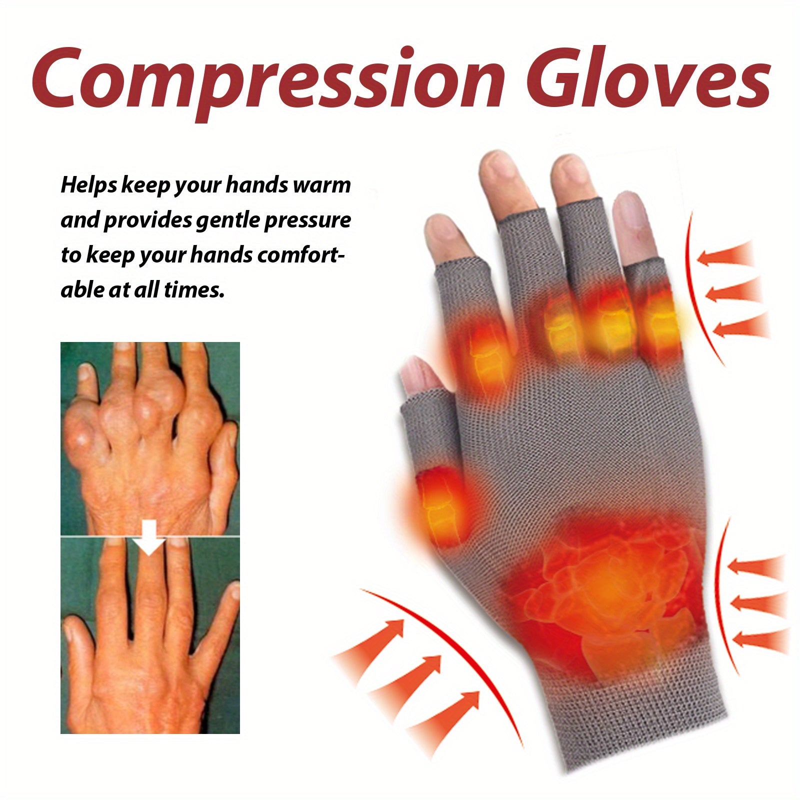 Touch Screen Compression Therapy Gloves - Stay Warm and Mobile