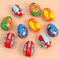 Easter Dinosaur Eggs 7-Piece Transforming Robot Toy Set
