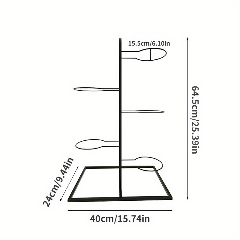 5 Layer Ball Rack Display Holder for Basketball Football Volleyball