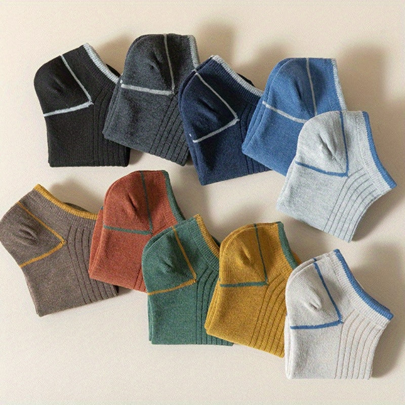 Men's Solid Liner Anklets Socks Soft Breathable Sweat Absorbent Outdoor Wear