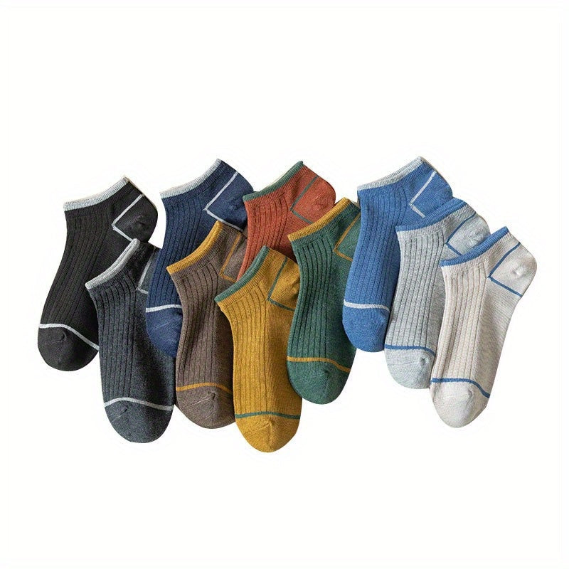 Men's Solid Liner Anklets Socks Soft Breathable Sweat Absorbent Outdoor Wear