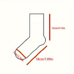 Men's Retro Block Crew Socks Breathable Comfy Casual Unisex Socks