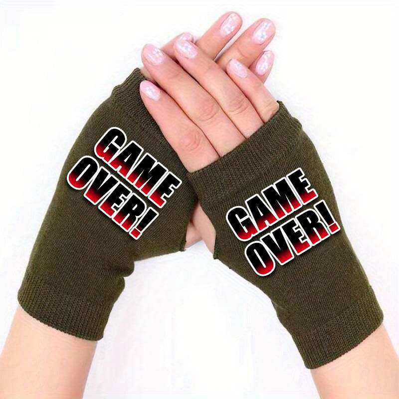 Winter Warm Knitted Fingerless Gloves Anti Cold Proof Half Finger Gloves