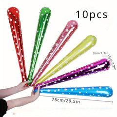 10pcs Inflatable Cheering Stick for Sports Games & Party