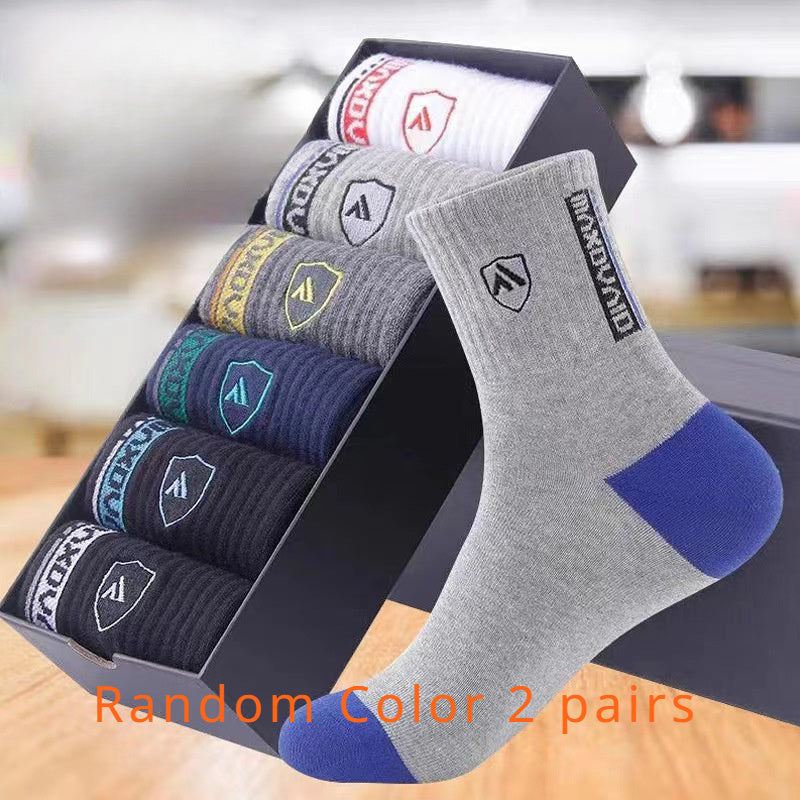 5 Pairs Men's Mid Crew Sport Socks, Comfy Breathable Socks for Basketball