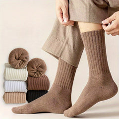 5 Pairs Men's Crew Socks Breathable Comfy Casual Unisex Outdoor All Seasons