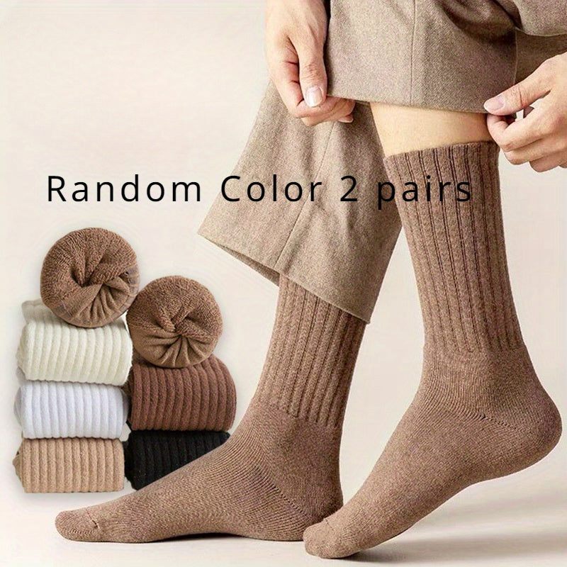 5 Pairs Men's Crew Socks Breathable Comfy Casual Unisex Outdoor All Seasons