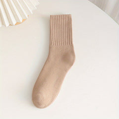 5 Pairs Men's Crew Socks Breathable Comfy Casual Unisex Outdoor All Seasons