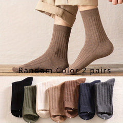 5 Pairs Men's Solid Crew Socks Breathable Casual Unisex Outdoor All Seasons