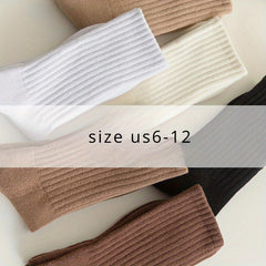 5 Pairs Men's Crew Socks Breathable Comfy Casual Unisex Outdoor All Seasons
