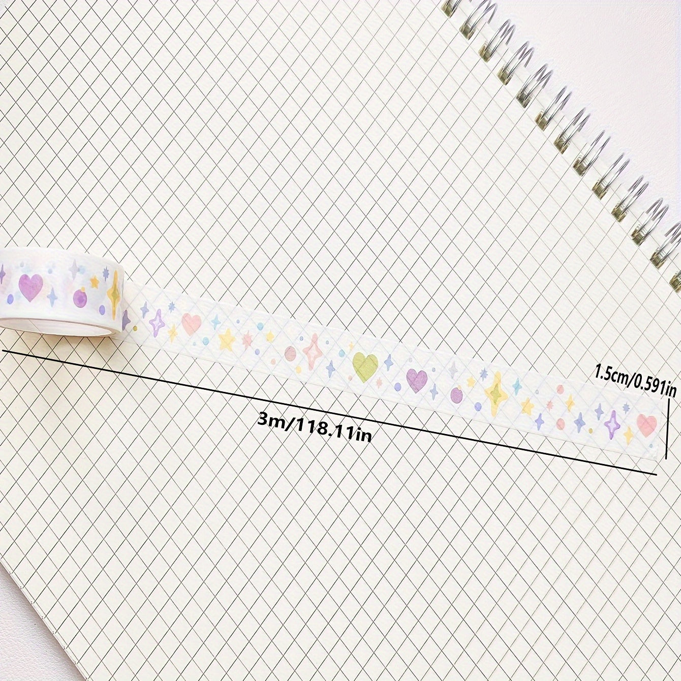 2pcs Bear Tape Journal Decoration Diy Tape Colorful Cartoon Tape