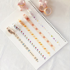 2pcs Bear Tape Journal Decoration Diy Tape Colorful Cartoon Tape