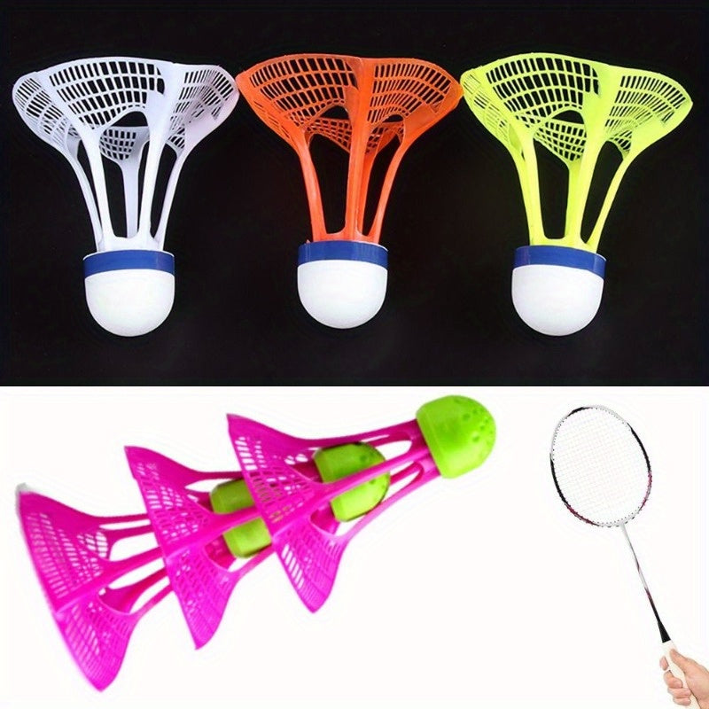 3PCS Windproof Badminton Shuttlecock For Training Multicolor